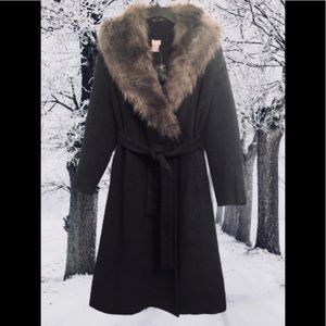 NWT Chico’s Faux Fur Collar Pea Coat